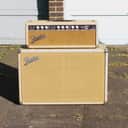 Fender Tremolux 6G9-B 35W Piggyback Guitar Amp Head 1962 Blonde rare export model