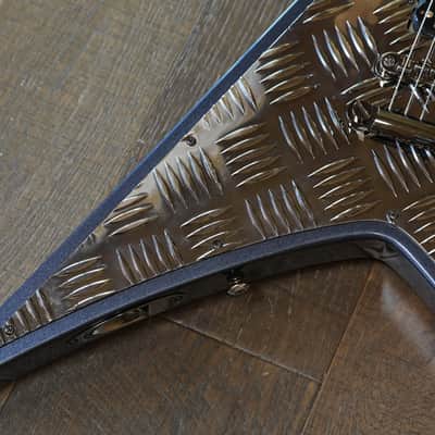 2018 ESP LTD STATIC-600V Wayne Static X Electric Guitar Flying V Gun Metal Blue + Gig Bag image 6