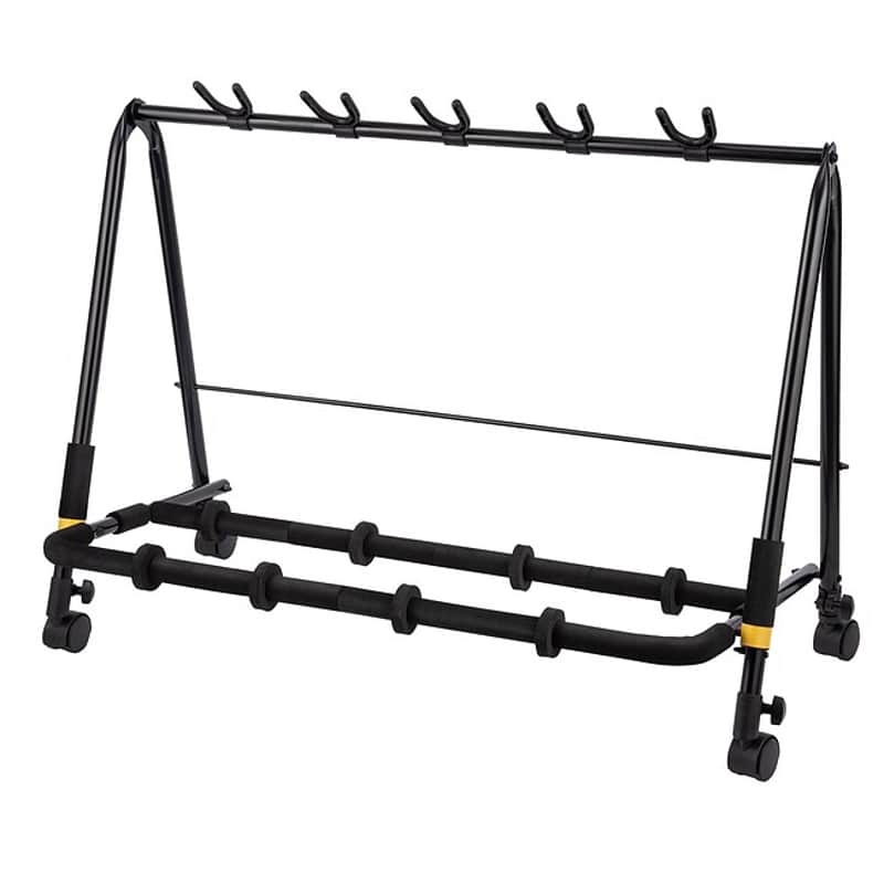 HERCULES GS-525B Plus Guitar Stand Gitarrenständer 5-fach inkl. Rollen schwarz image 1