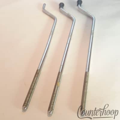 *Slingerland 3x 18" Floor Tom Drum Legs Chrome Cross Knurling Vintage 60s 14,16" image 3