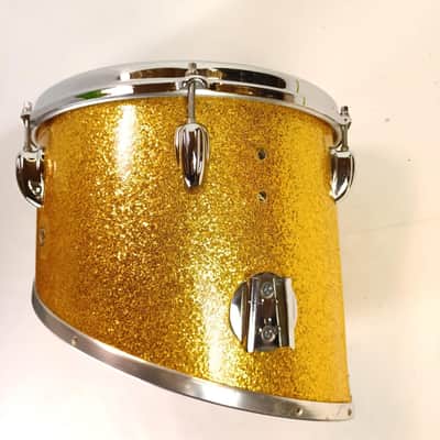 Slingerland 12,8,10,13"Gold Sparkle Marching Quads-Tom Drums Vintage 70s 5Ply US image 19