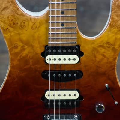 Suhr Modern Desert Gradient custom stunning finish 5A Roasted Birdseye Neck stainless frets image 4