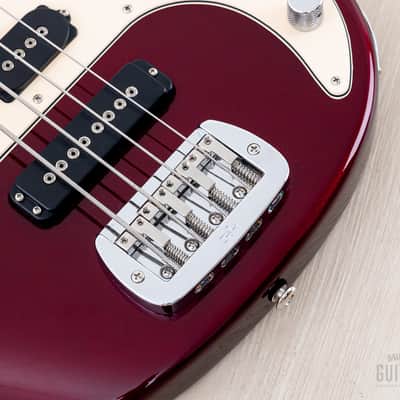 2025 G&L SB-2 PJ Electric Bass Guitar Ruby Red Metallic w/ CoA, Leo Fender image 8