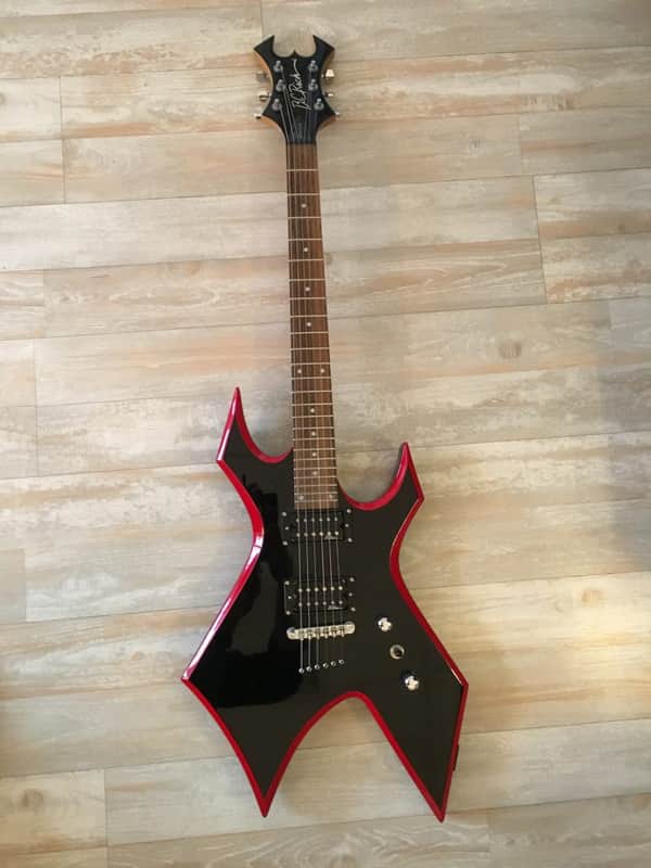 B.C. Rich WARLOCK BLACK/RED image 1