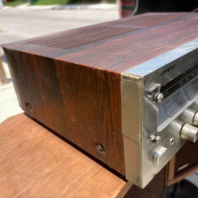 Vintage 1970s ONKYO Model TX-4500 MKII Stereo Receiver Made in Japan Silver Face Wood Grain image 3