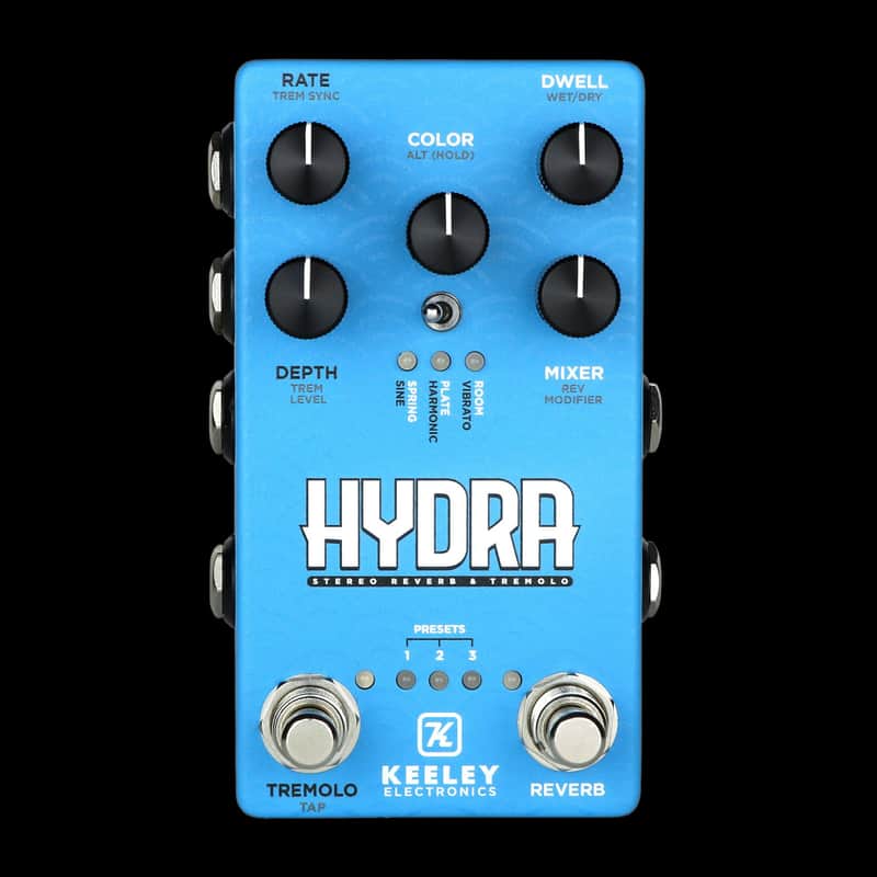 Keeley Hydra Stereo Reverb Tremolo Guitar Effect Pedal image 1