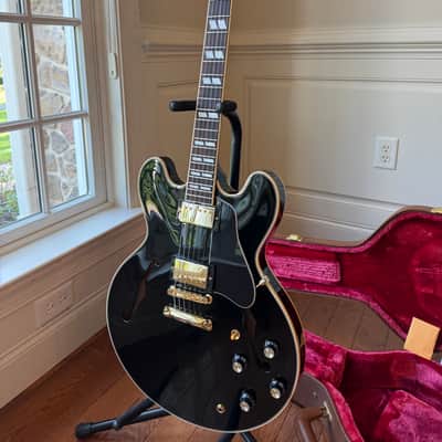 2022 Gibson ES-345 Gloss Limited Edition - Ebony Black image 3