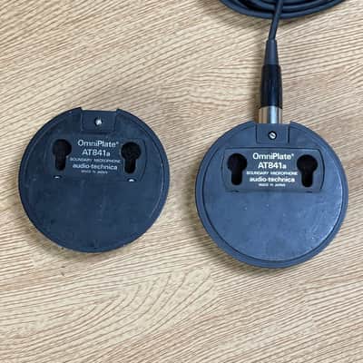 2 Audio Technica AT841a OmniDirectional Condenser Boundary Microphones w/ cables image 3