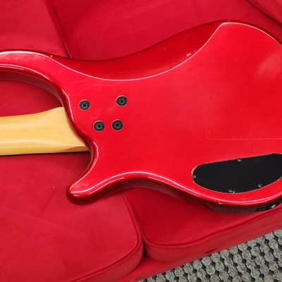 Unknown Fretless 5 string bass Red as is image 13