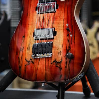 Mayones Duvell 7 Elite 2019 Spalted Maple Amber image 11