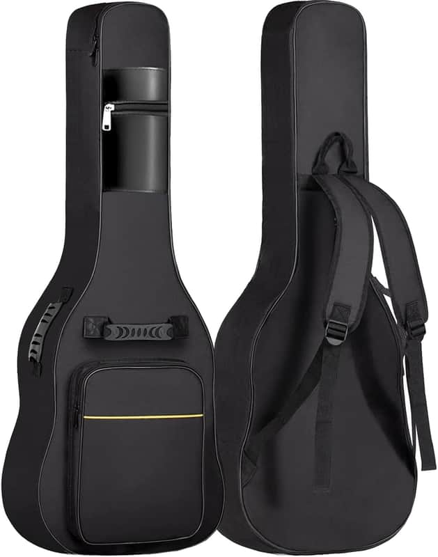 Acoustic Guitar Gig Bag - 0.35 Inch Sponge Padding Fit 39-41 Inch Guitar Waterproof Black image 1
