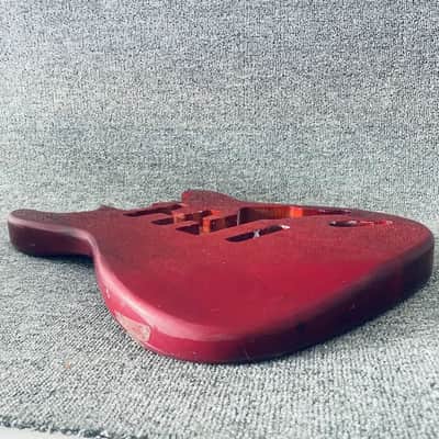 Red Strat Style HSS Guitar Basswood Body image 7