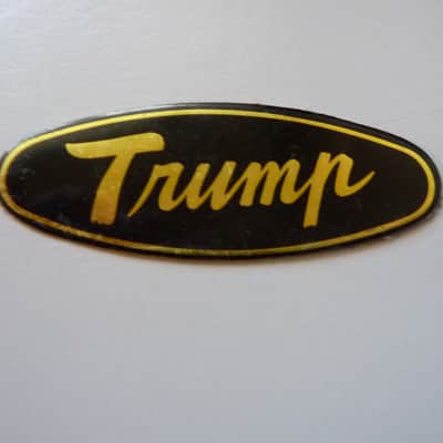 "Trump" Guitar Oval Headstock Badge/Emblem/Logo 1960's Japan Gold / Black VHTF N.O.S. image 4