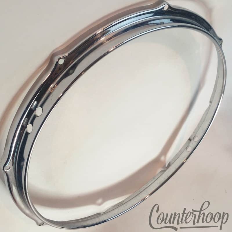 *Sonor 14" Snare Drum Resonant Rim/Hoop 8-Lug Chrome Teardrop Stick-Saver 60s* image 1