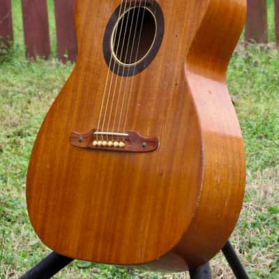 ~All Solid Mahogany~ 1971 Fender by Harmony F-1030 / H165 - Folk Player's Dream! w/ Pickup! USA! image 2