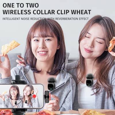 Wireless Lavalier Microphone HD Portable Audio Video Recording Mini Microphone for iPhone Android Live Gaming Phone Microphone image 6