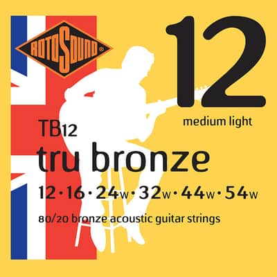 Rotosound 80/20 Tru Bronze Acoustic Guitar Strings 12-54 image 2