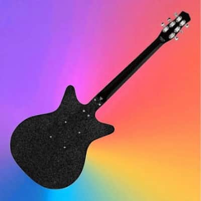 Danelectro 59M NOS+ Electric Guitar - Black Metal Flake, Lipstick Pickups, Vintage Style image 9