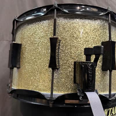 Pork Pie Little Squealer 8x14" Maple Snare Drum 2007 - 2010 - Silver Sparkle with Black Hardware image 3