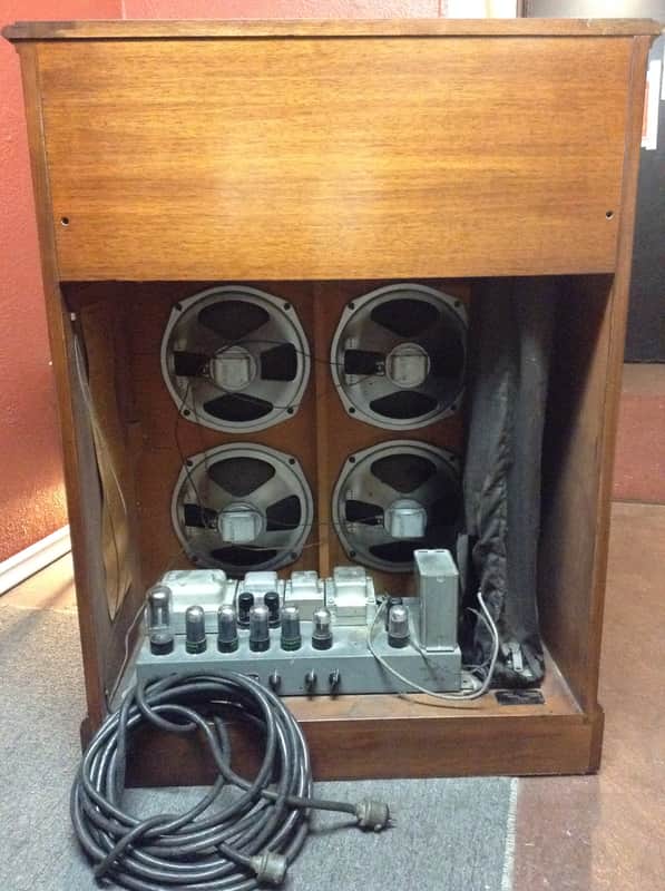 HAMMOND ORGAN JR 20 TONE-CABINET W/OIL VERB"& QUAD MAIN FRONT-”SPKS&1x12"TOP DOWN-THROW $395 image 1