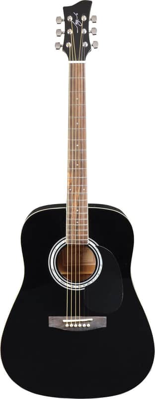 Jay Turser JJ45-PAK-BK-A Jay Jr 3/4 Dreadnought Acoustic Guitar Pack - Black image 1