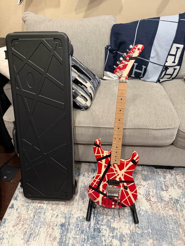 EVH 5150 Striped Series (with OHSC) 2017 - Present - Red/Black/White image 1