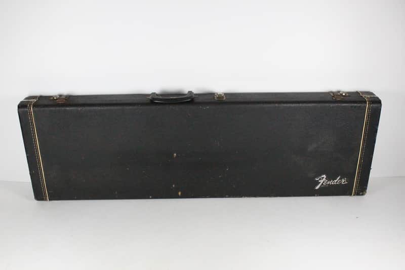 1974 Vintage Fender Stratocaster Telecaster HardShell Tolex CASE 1975 1976 1977 1978 1979 Black 1970's image 1