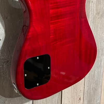 New Squier Paranormal Strat-O-Sonic - Crimson Red Transparent, Support A Brick and Mortar Store, Shop Here! image 10