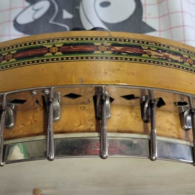 1920's? Slingerland Maybelle 17 fret Tenor Banjo, birdseye back, ornate sides image 3