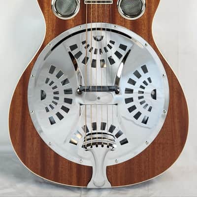 Regal RD-30M Studio Series Roundneck Resophonic Guitar – Natural Mahogany image 7