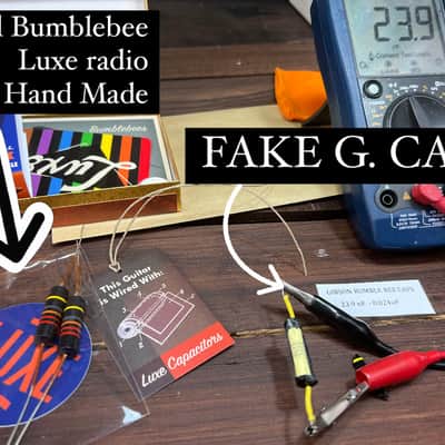 Luxe Radio Les paul 1956 - 1960 capacitors Set bumble bee Hand made 2020 black image 7