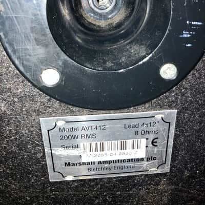 Marshall AVT412 4x12” 8Ohm guitar cabinet image 4