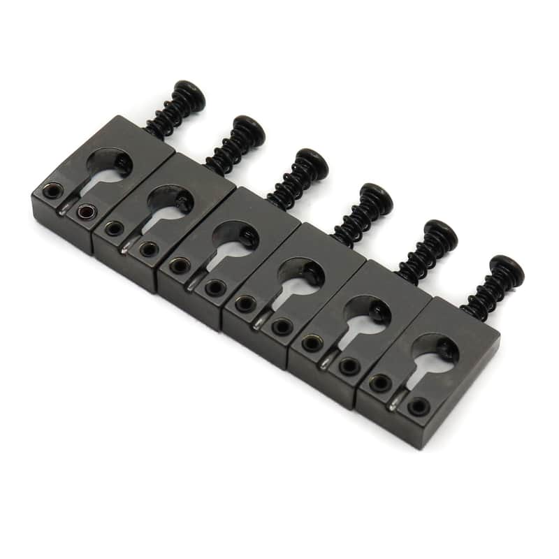 MannMade USA Bridge Saddles - PRS - Tumbled - Black Nickel image 1