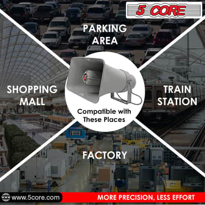 5 CORE 10 x 6 Inch PA Speaker System Outdoor Loudspeaker System 20W Power Horns Waterproof Weatherproof 8 Ohm PA Speaker for Ice Cream Truck Car-1 PC image 13