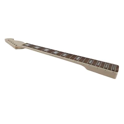 Electric Guitar Neck, 21 Fret 25.5 Inch (648mm) Replacement Necks, Maple with Rosewood Fretboard, Square Inlays, Bound Edges (Bottom Truss Rod Adjust) image 6