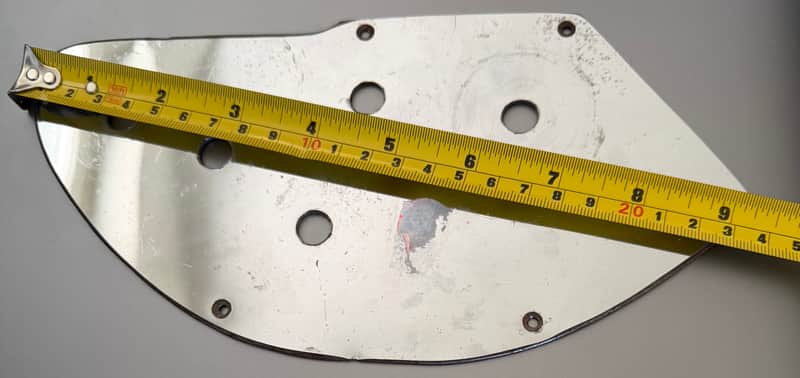 Unknown Bass metallic mirror style pickguard probably Japanese [9,5” by 4,5”] image 1
