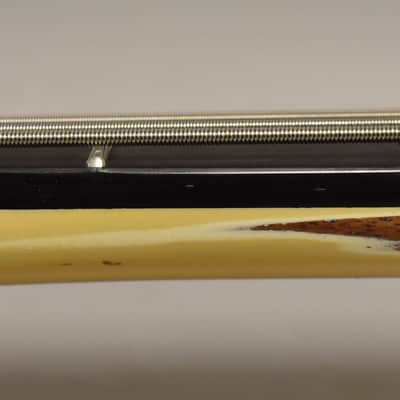 777 Guitars Custom Reverse T-Bird Bass Vintage White Relic w/HSC image 17