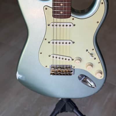 Mario Martin Model S Strat Guitar (Brazilian Rosewood Fretboard) 2023 - Firemist Silver Relic image 1