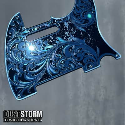 Telecaster 8 Hole Pickguard Acrylic Blue Mirror Guitar Scratch Plate for Fender American/Mexican Standard Tele Cut for Modern Style Parts image 3
