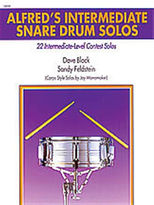 Alfred's Intermediate Snare Drum Solos - by Dave Black and Sandy Feldstein (Corps-Style Solos by Jay Wanamaker) - 00-16929 image 1