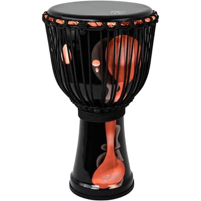 X8 Drums Blackout Lava Lamp Djembe Regular 12 in. Red Multi Fade image 4