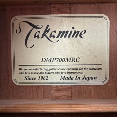 Takamine DMP700 MRC Spruce/Madagascar Rosewood 2008 Japan image 3