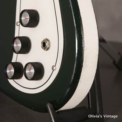original 1967 Danelectro SLIMLINE DANE B3N 12-string DARK GREEN!!! image 8