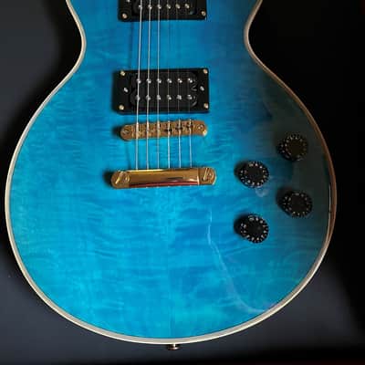 Firefly Firefly FFLP Custom Elite Les Paul Style Ocean Blue Quilted Maple Top 2024 - Standard image 1