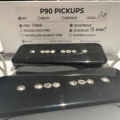 Lindy Fralin P90 set - Soapbar w/dogear pickguard mount (SG Classic) image 3