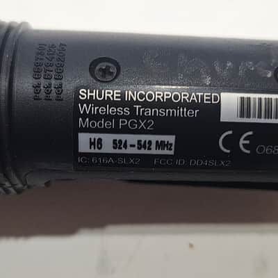 SHURE PGX4 PGX2 (SM58 Mic)  PGX1  H6 524-542 MHZ COMPLETE SET WITH COLLAR MIC image 3