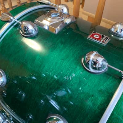 Premier Genista 90s 22,10,12,14 TerraVerdi green drumkit image 4