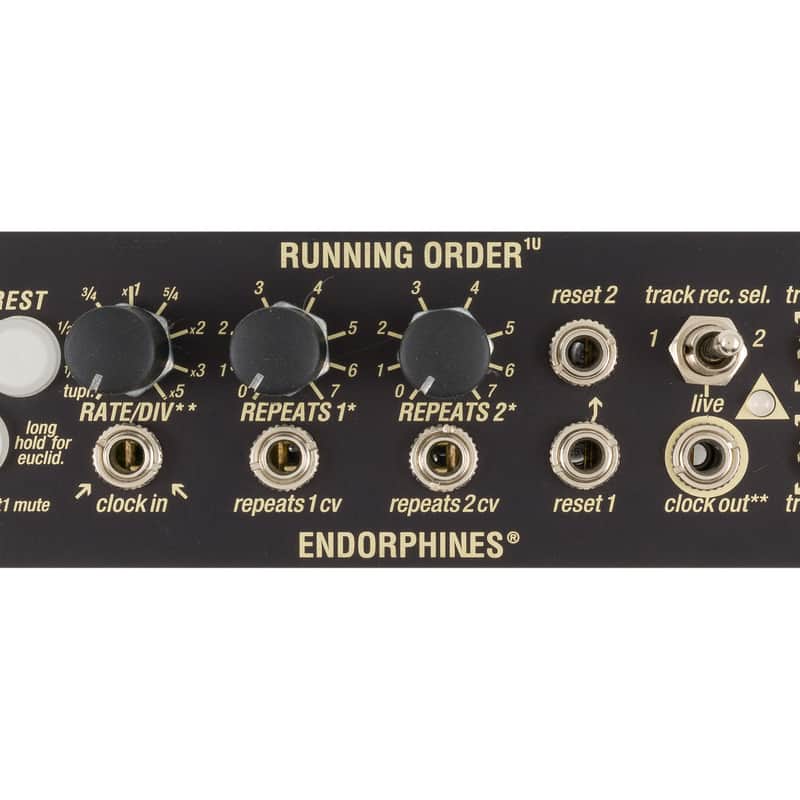 Endorphin.es Running Order 1U Two-Track Trigger Sequencer (Bla…