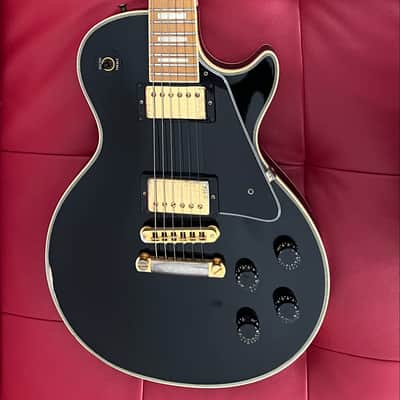Gibson  Les Paul Custom  1979 maple fretboard fretless wonder Black gold image 1