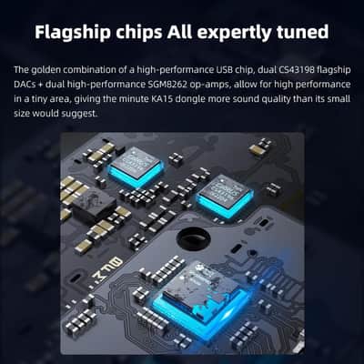 FiiO KA15 Portable DAC and Headphone Amplifier (Blue) image 7